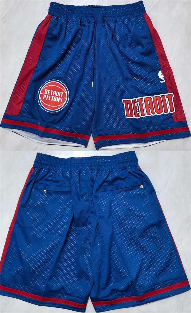 Men%27s Detroit Pistons Blue Shorts